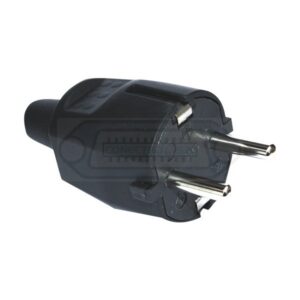 CONECTOR SCHUKO MACHO Ø4'8MM 16A NEGRO