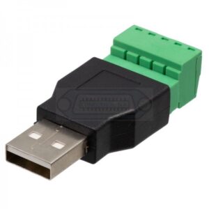 CONECTOR RÁPIDO USB TIPO-A MACHO 5P BORNA TORNILLO