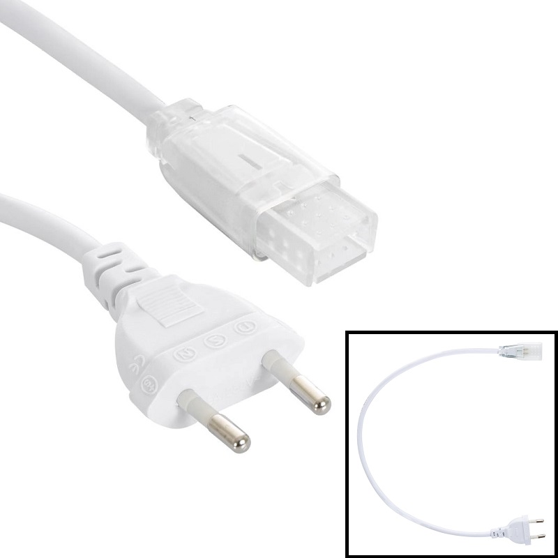 CABLE CORRIENTE TIRA LED AUTORECTIFICADA AC 220V 14/12mm C-4mm SMD&COB IP65