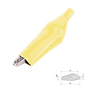 PINZA COCODRILO AISLADA 45x13mm MK-605 AMARILLO