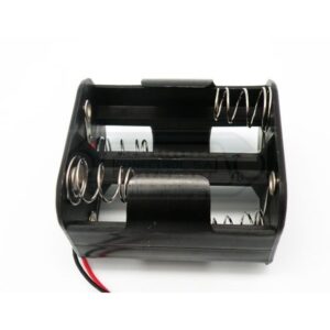 PORTAPILAS 4 PILAS R14 (C) DOBLE (2+2) CON CABLE