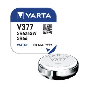 PILA BOTÓN VARTA V377 ÓXIDO DE PLATA 1.55V PACK 1U
