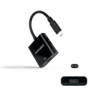 CONVERSOR VIDEO USB-C A HDMI 4K NEGRO 15CM