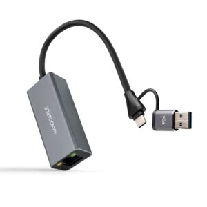 CONVERSOR USB 3.0 A/C MACHO A ETHERNET GIGABIT ALUMINIO 0.15m