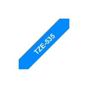 CINTA LAMINADA BROTHER 12mm BLANCO/AZUL 8m