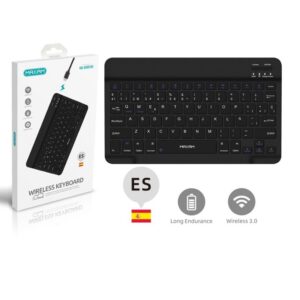 TECLADO INALÁMBRICO COMPACTO BLUETOOTH 3.0 ESPAÑOL NEGRO