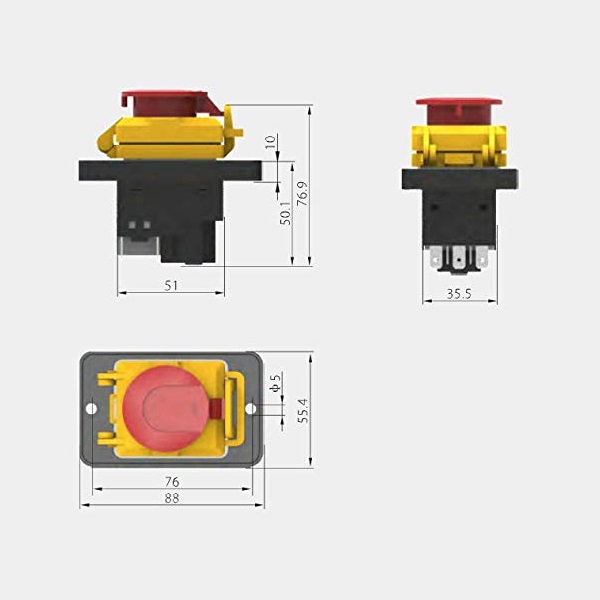 PULSADOR INICIO / PARADA KEDU KJD18 IP54 400V - Imagen 5