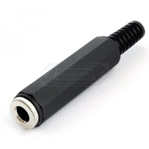 CONECTOR JACK 6.35mm HEMBRA ESTÉREO AÉREO PLÁSTICO