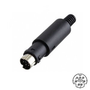 CONECTOR MINI DIN 7 PINES MACHO AÉREO