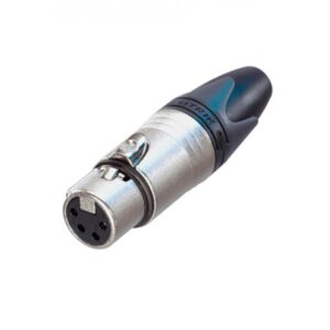 CONECTOR XLR 4P HEMBRA AÉREO NEUTRIK NÍQUEL/PLATA
