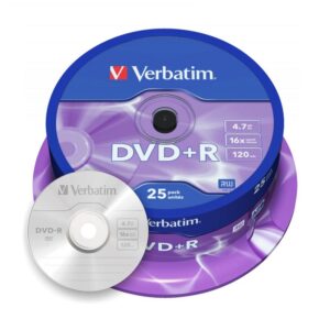 DVD+R GRABABLE 4.7GB 16X TARRINA 25 UNDS.