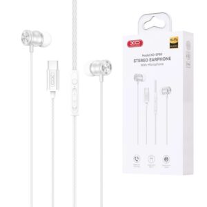 AURICULARES IN-EAR USB-C ALUMINIO XO EP80 MICRÓFONO GRIS 1.2m