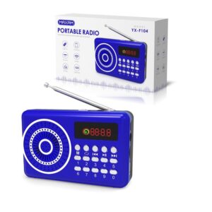 RADIO DIGITAL PORTÁTIL FM MAXAM YX-F104 AZUL