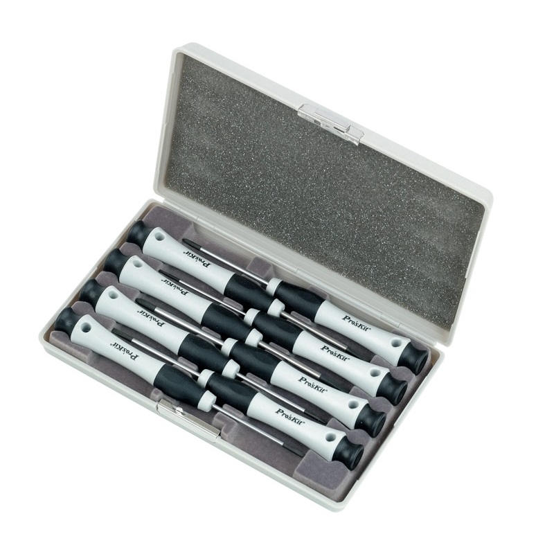 JUEGO DESTORNILLADORES PRECISIÓN PLANOS/ESTRELLA 8PCS.