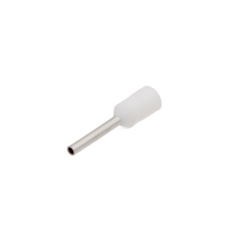 PUNTERA HUECA AISLADA Ø1.3mm 0.50mm² (AWG22) BLANCO