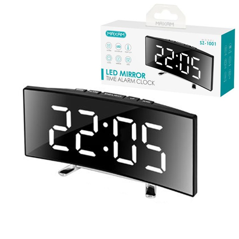 RELOJ DESPERTADOR LED TEMPERATURA, FECHA, USB/PILAS, NEGRO