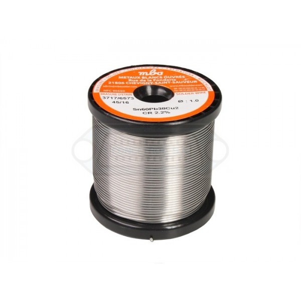 ESTAÑO MBO Ø1mm 100g TRIMETAL Sn60/Pb38/Cu2 CR2