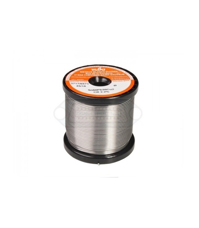 ESTAÑO MBO Ø0.7mm 100g TRIMETAL Sn60/Pb38/Cu2 CR2