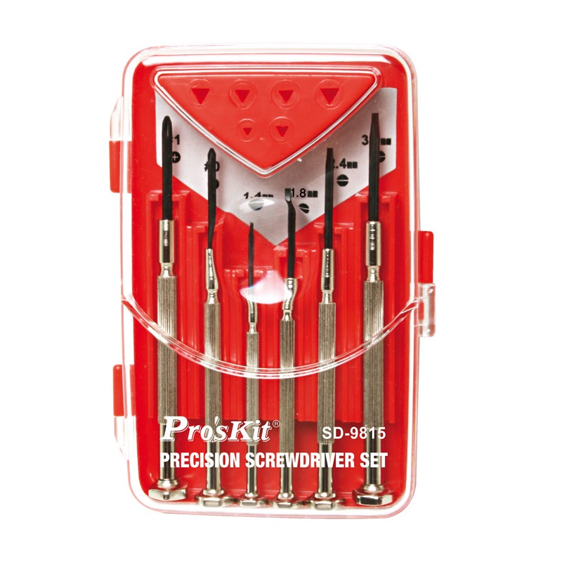 JUEGO DE 6 DESTORNILLADORES RELOJERO PROSKIT SD-9815