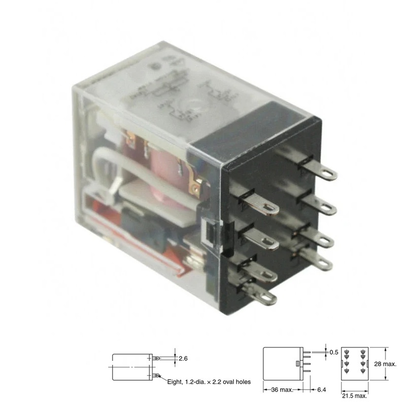 RELÉ DE POTENCIA OMRON MY2 AC 240V (2Co) 10A FASTON