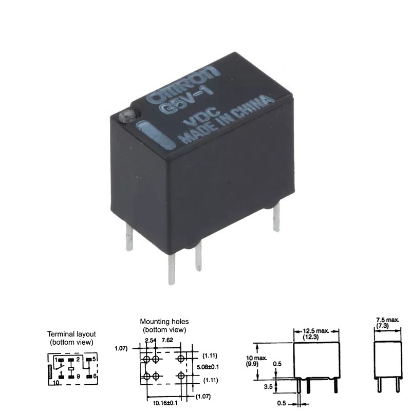 RELÉ MINIATURA OMRON G5V-1 DC 24V (1Co) 1A PCB