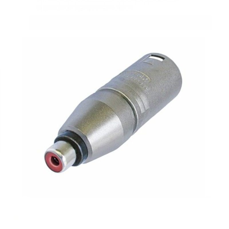 ADAPTADOR XLR 3P MACHO - RCA HEMBRA NEUTRIK