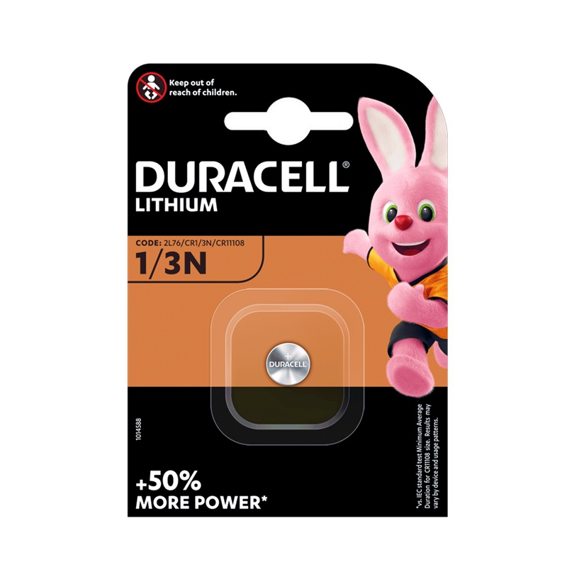PILA BOTÓN DURACELL 1/3N LITIO 3V PACK 1U