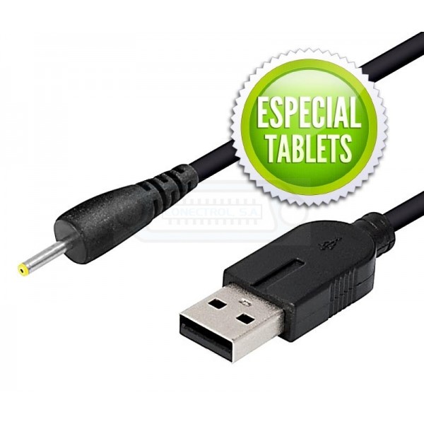 CABLE USB-A MACHO a JACK DC 2.5x0.75mm NEGRO 1.2m