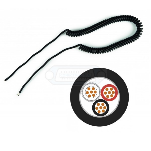 CABLE RIZADO PARA MICRÓFONOS DE COMUNICACIONES