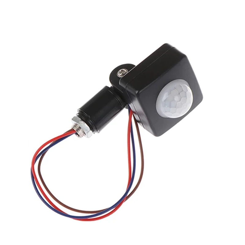 SENSOR PIR DETECCIÓN 180º 12m AJUSTABLE 15seg/6min (40x40x18mm) NEGRO