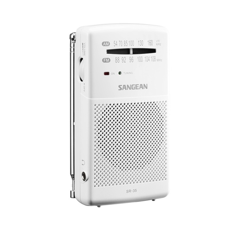 RADIO ANALÓGICA BOLSILLO FM/AM SANGEAN POCKET 100, BLANCO