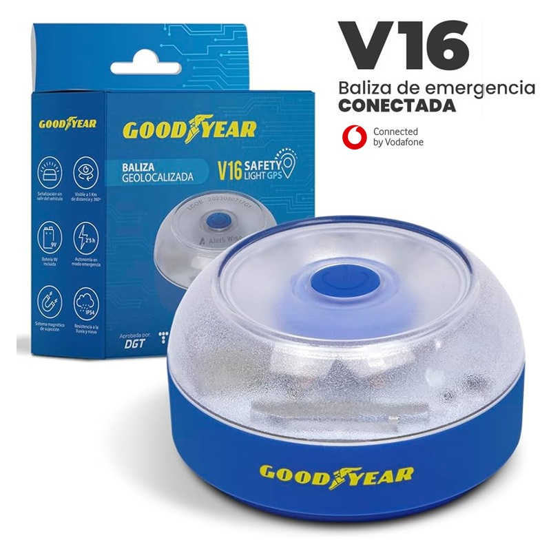 LUZ DE EMERGENCIA V16 NB-IoT GEOLOCALIZADA GOODYEAR GEO DGT 3.0