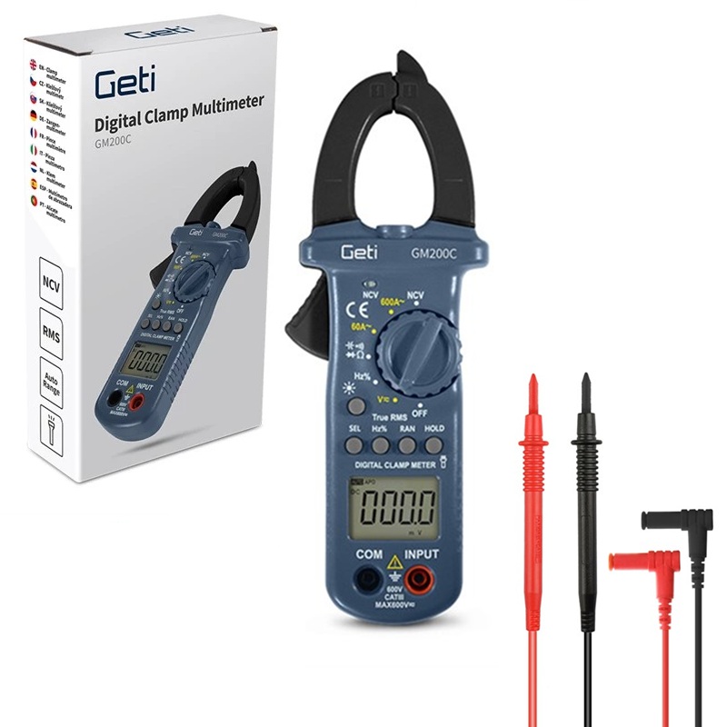PINZA AMPERIMÉTRICA DIGITAL GETI 600A CA 600V CC/CA