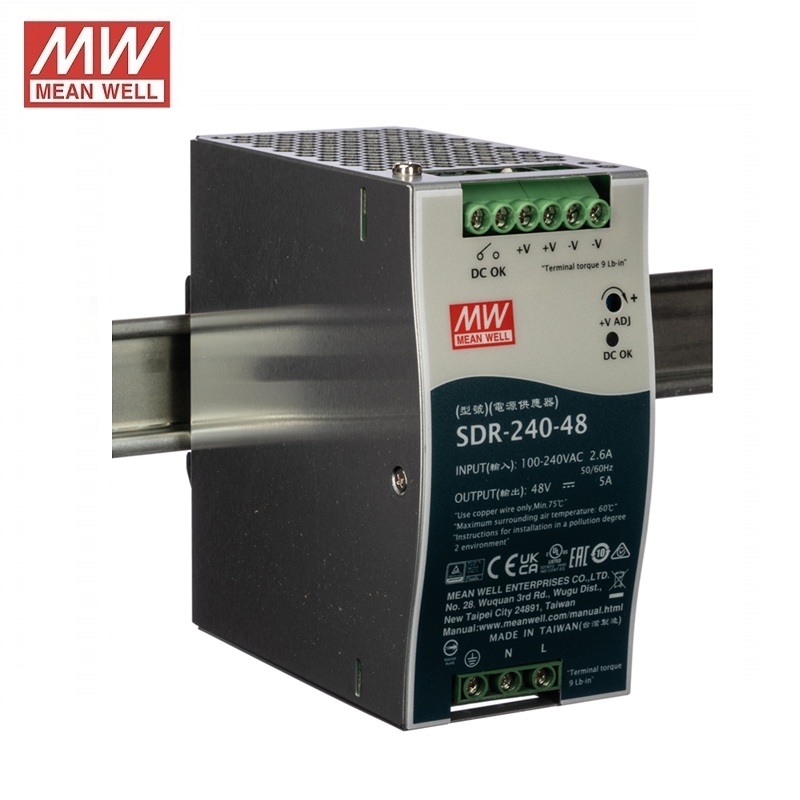 FUENTE ALIMENTACIÓN CARRIL DIN 48VDC 5A 240W MEAN WELL