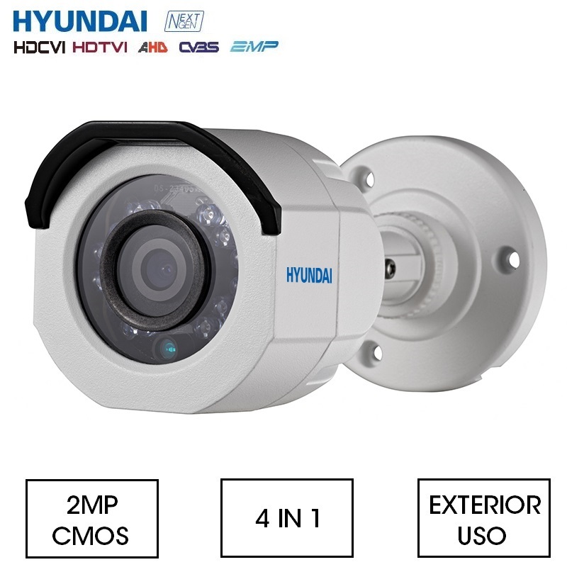 CÁMARA BULLET 4EN1 IR EXTERIOR 2MP HYUNDAI NEXT GEN LITE