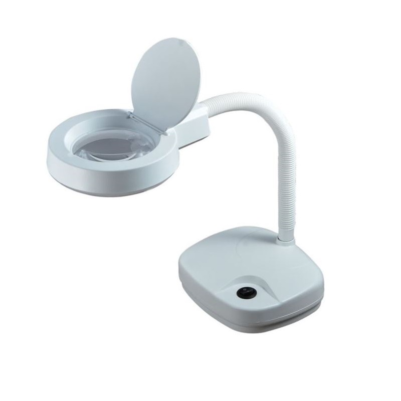 LUPA SOBREMESA LENTE 3.5" DIOPTRÍAS 3/8 DISMOER FLUORESCENTE