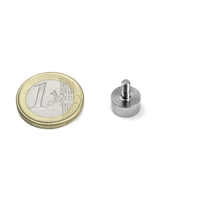 IMÁN DE NEODIMIO VASTAGO ROSCADO M3 Ø10mm 2.5kg N42