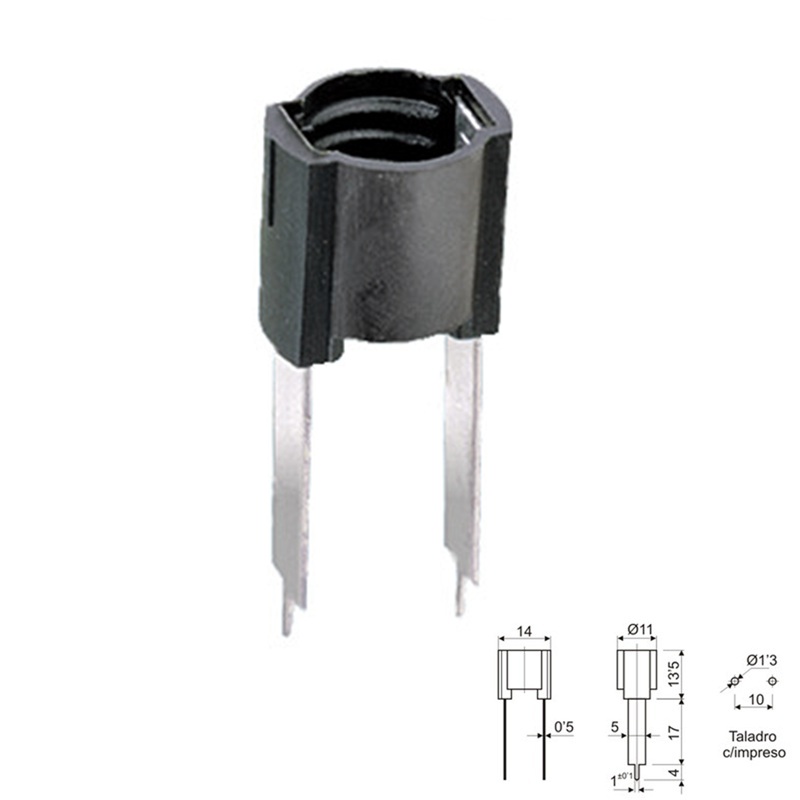 PORTALÁMPARAS BOMBILLAS ROSCA E10 T. LARGOS PCB