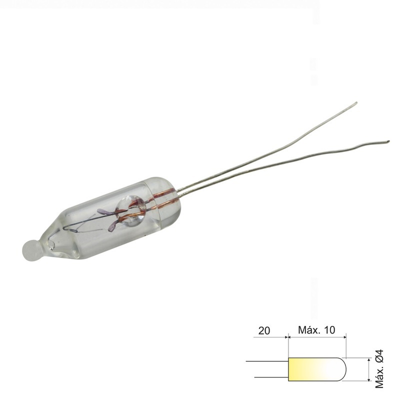 LAMPARITA DE FILAMENTO Ø4mm 12V 0.1A 1.2W RABILLOS