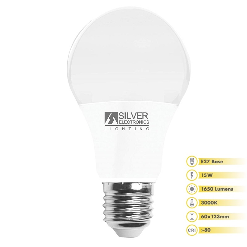 BOMBILLA LED ESTANDAR Ø60mm 15W 230V 1650Lm 3000K E27