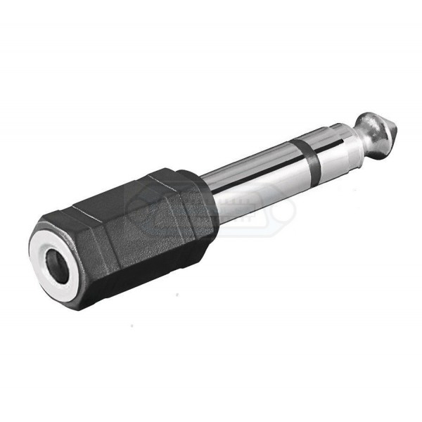 ADAPTADOR JACK 6.3mm MACHO MONO - JACK 3.5mm HEMBRA MONO