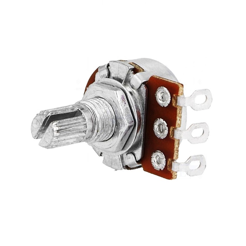 POTENCIÓMETRO PANEL LOGARÍTMICO 500K METAL EJE MINI 6mm