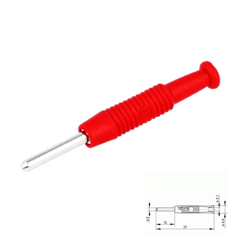 BANANA MACHO Ø2mm AÉREO HIRSCHMANN ROJO