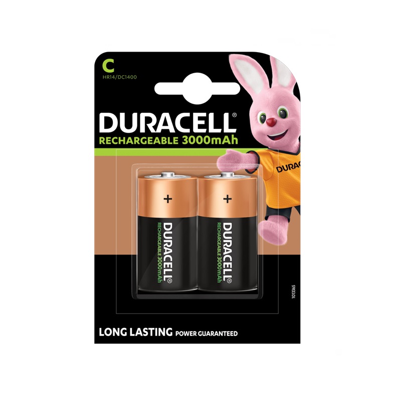 BATERÍ­A DURACELL C RECHARGE 3000mAh 1.2V NiMH PACK 2U