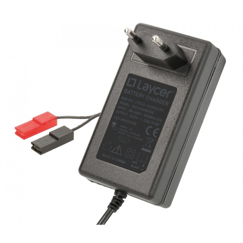 CARGADOR BATERÍAS PLOMO ÁCIDO 24V 0.8A LAYCER