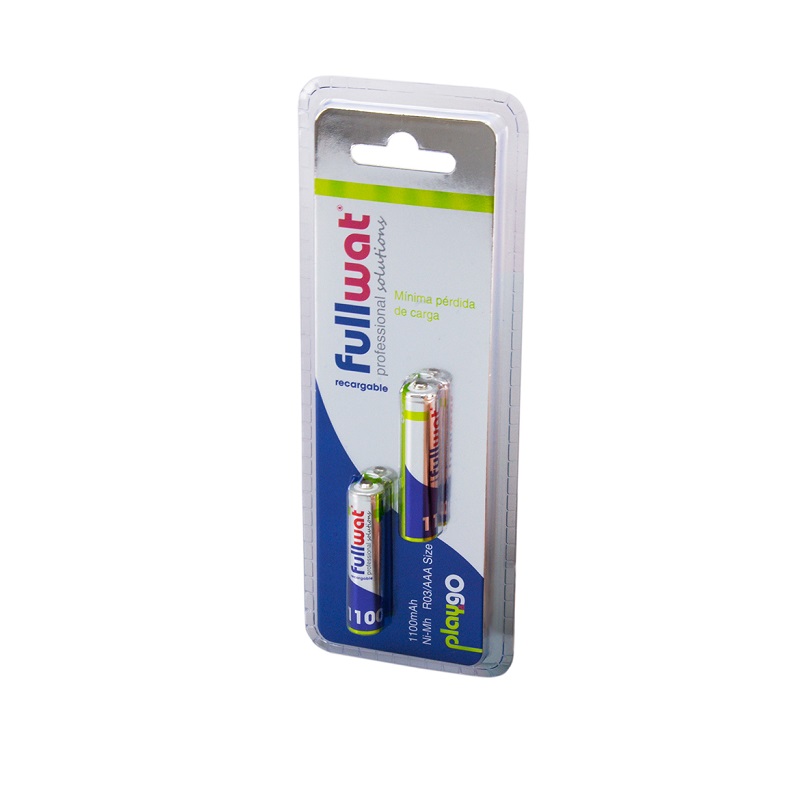 PACK DE BATERÍAS RECARGABLES AAA 2U FULLWAT 1100MAH