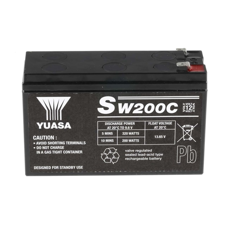 BATERIA PLOMO AGM YUASA 12V 6.5A ALTA DESCARGA (SAI)