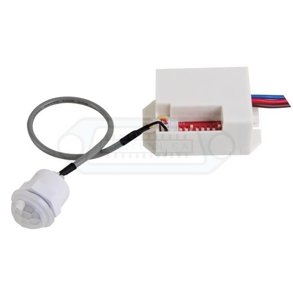 MINI DETECTOR PIR DE MOVIMIENTO 220V EMPOTRABLE