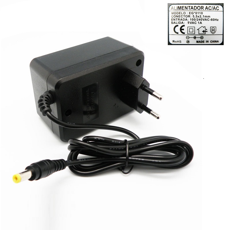 ALIMENTADOR ALTERNA EUROCONNEX 9VAC 1A 9W