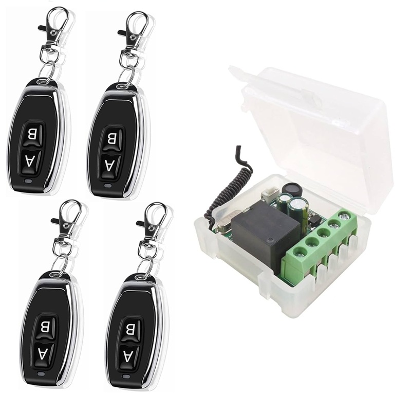CONTROL REMOTO 1Ch RF 433MHz AC 250V 10A + 4 MANDOS